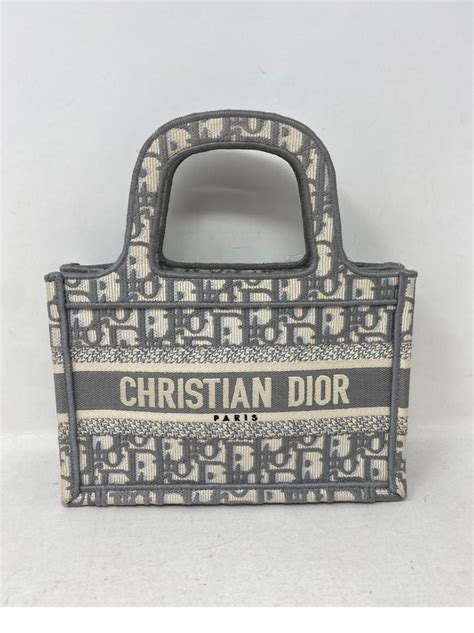 dior mini tote grey